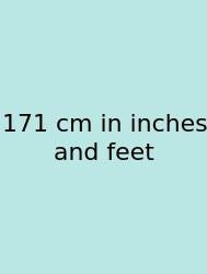 171 Cm In Inches And Feet