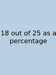 18 Out Of 25 As A Percentage