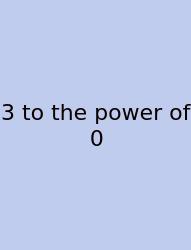 3 To The Power Of 0