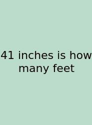 41 Inches Is How Many Feet