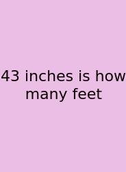 43 Inches Is How Many Feet