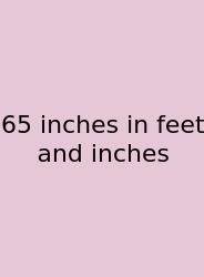 65 Inches In Feet And Inches