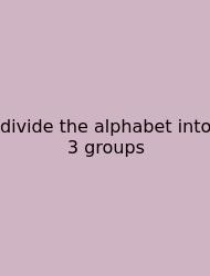 Divide The Alphabet Into 3 Groups