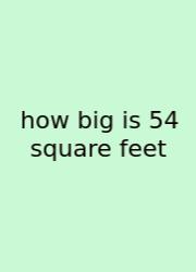 How Big Is 54 Square Feet