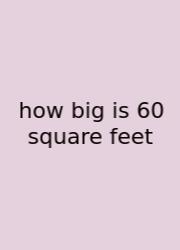 How Big Is 60 Square Feet