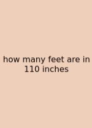How Many Feet Are In 110 Inches