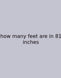 How Many Feet Are In 81 Inches