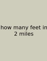 How Many Feet In 2 Miles