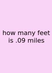 How Many Feet Is .09 Miles