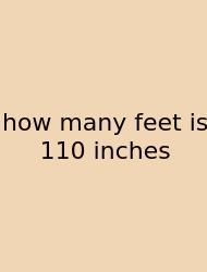 How Many Feet Is 110 Inches