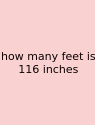 How Many Feet Is 116 Inches