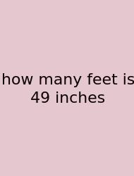 How Many Feet Is 49 Inches