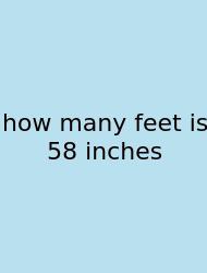 How Many Feet Is 58 Inches