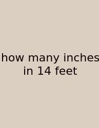 How Many Inches In 14 Feet