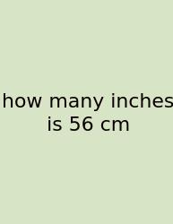 How Many Inches Is 56 Cm