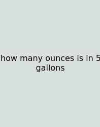 How Many Ounces Is In 5 Gallons