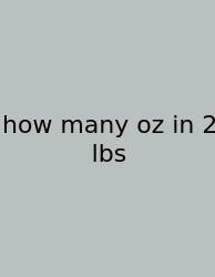 How Many Oz In 2 Lbs