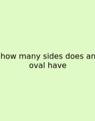 How Many Sides Does An Oval Have