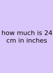 How Much Is 24 Cm In Inches