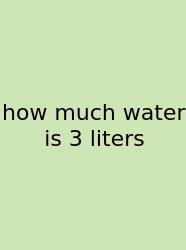 How Much Water Is 3 Liters