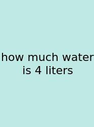 How Much Water Is 4 Liters