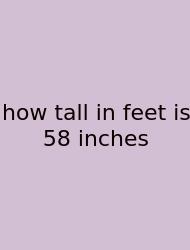 How Tall In Feet Is 58 Inches