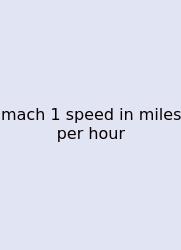 Mach 1 Speed In Miles Per Hour
