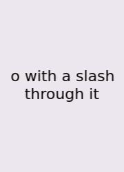 O With A Slash Through It