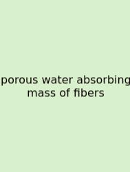 Porous Water Absorbing Mass Of Fibers
