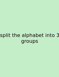 Split The Alphabet Into 3 Groups