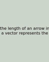 The Length Of An Arrow In A Vector Represents The