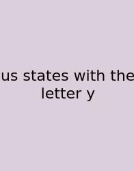 Us States With The Letter Y