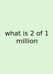 What Is 2 Of 1 Million