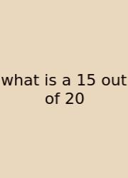 What Is A 15 Out Of 20